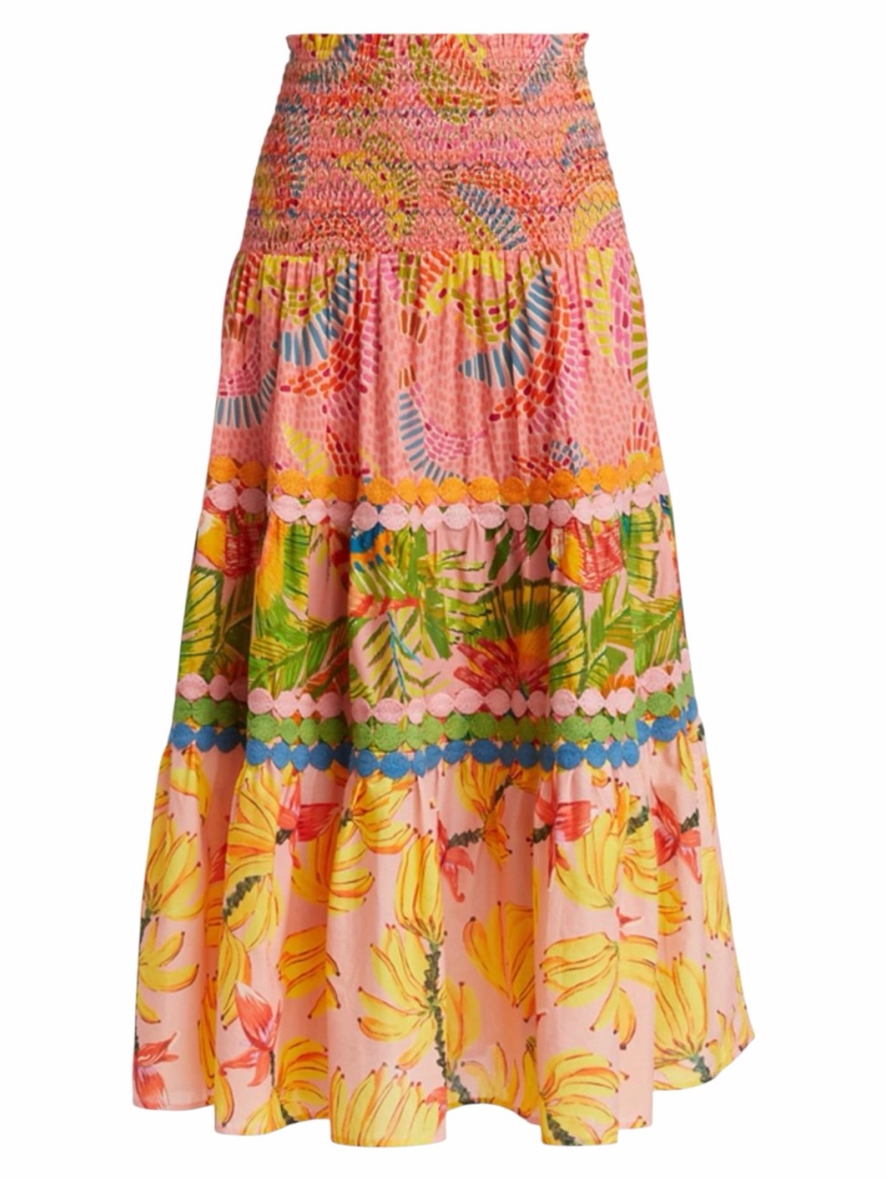 NEW FARM RIO Mixed Pink Print Midi Skirt Size M - Picture 3 of 8